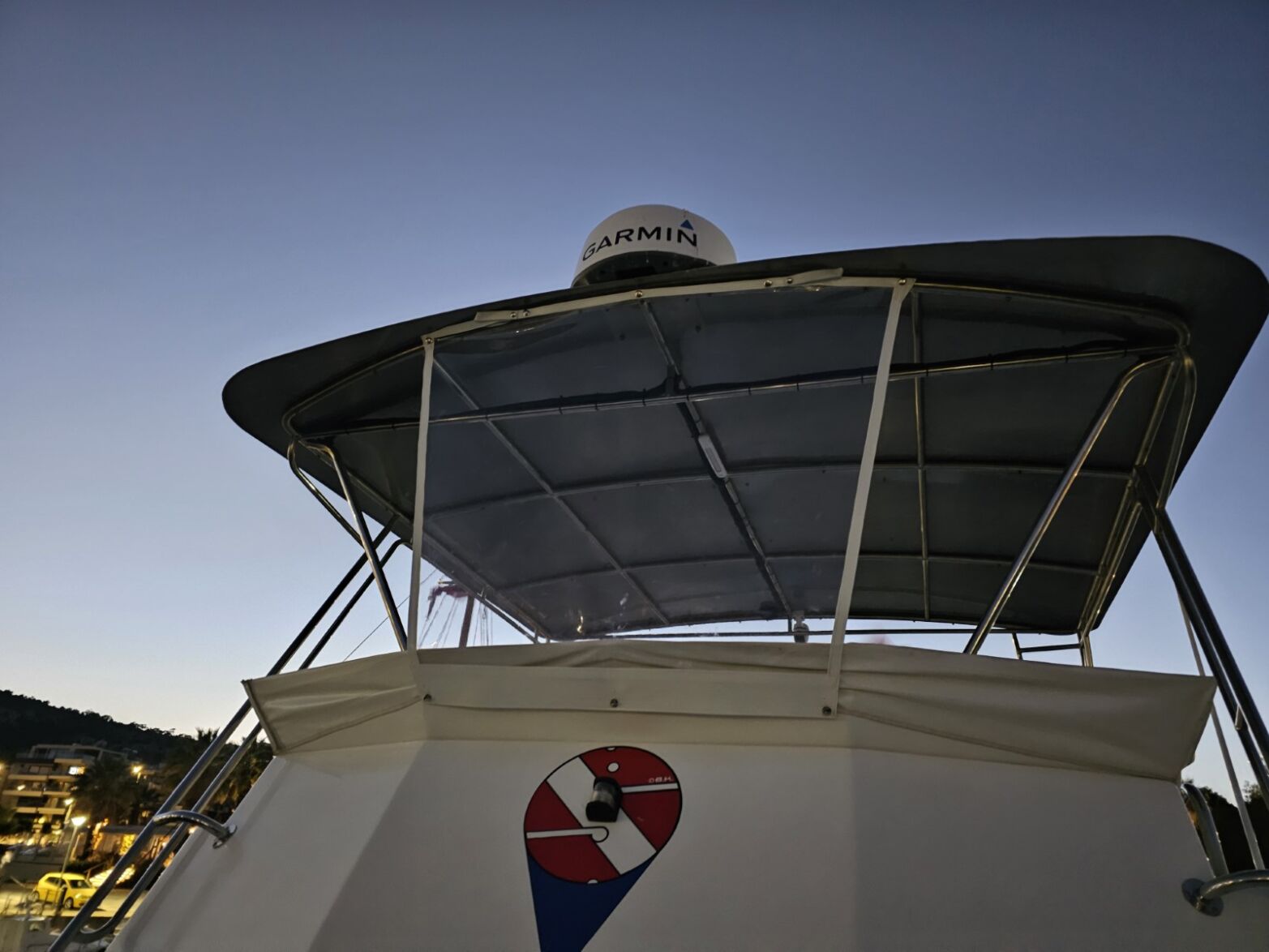 Custom boat bimini awning