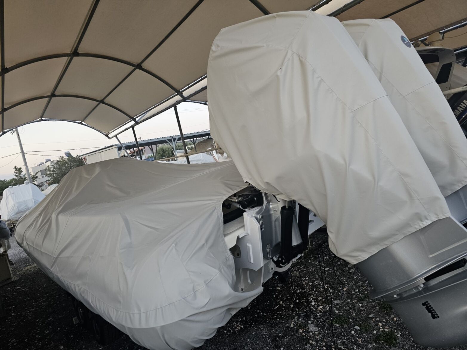 Boat and engine cover