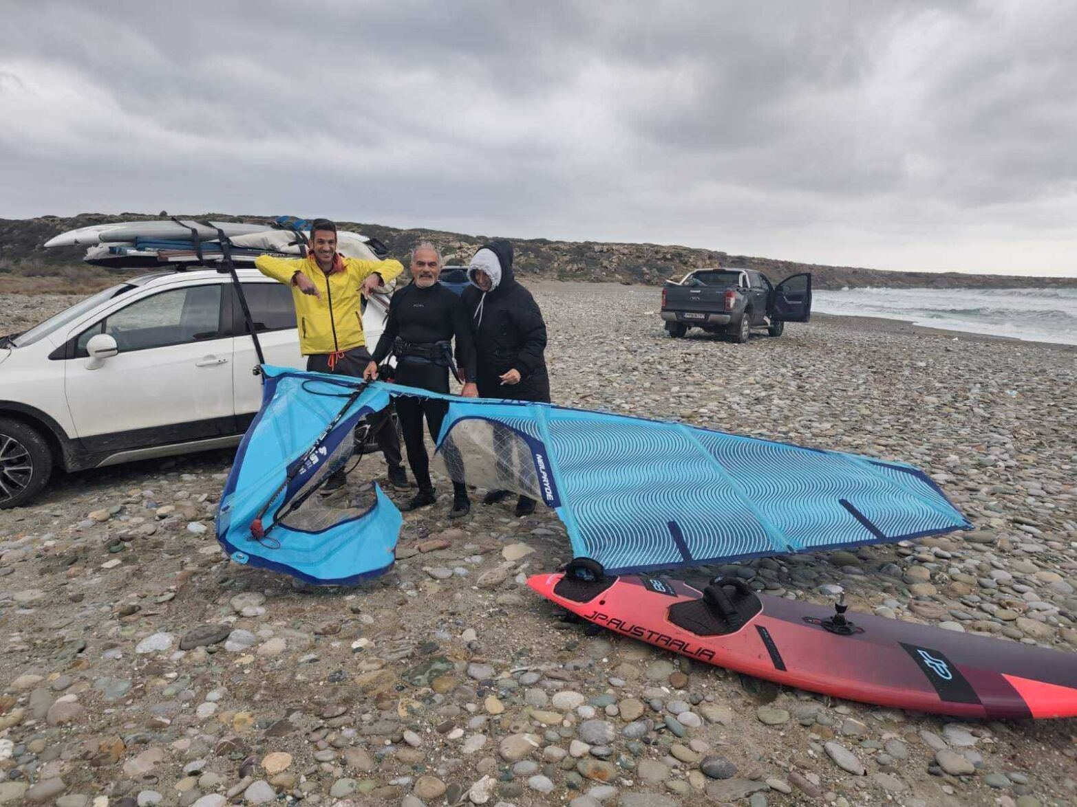 Damaged Neil Pryde sail - before repair
