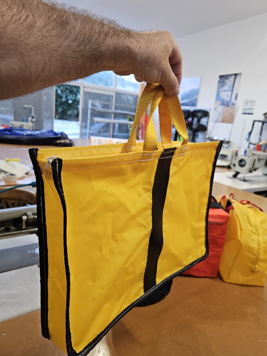 Custom yellow bag
